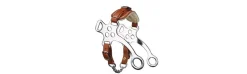 Bocado Feeling Hackamore de Acero Cromado Pony