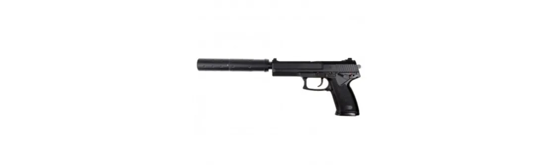 Pistola Airsoft Saigo Defense GAS Socom 23 con Silenciador