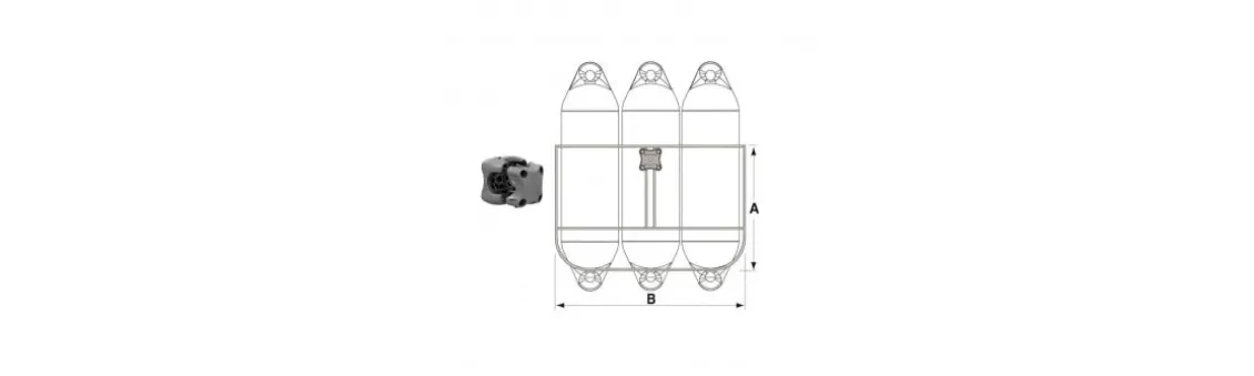 Soporte de 3 Defensas